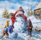 Serwetka BN Lunch Decor Snowman fun 33x33 20szt./op.