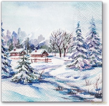 Serwetka BN Lunch Decor Winter Village 33x33 20szt./op.