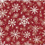 Serwetka Coctail Decor Christmas Snowflakes light red 25x25cm 20szt./op.