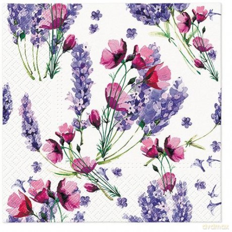 Serwetka Coctail Decor Fragrant Lavender 25x25cm 20szt./op.