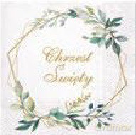 Serwetka Lunch Decor Baptism Leaves Frame 33x33 20szt./op.chrzest święty