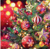 Serwetka Lunch Decor Baubles and stars 33x33 20szt./op.