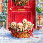 Serwetka Lunch Decor Christmas puppies 33x33 20szt./op.