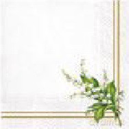 Serwetka Lunch Decor komunia Lily of the Valley 33x33 20szt./op.