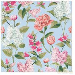 Serwetka Lunch Decor Lilac with peonies 33x33 20szt./op.
