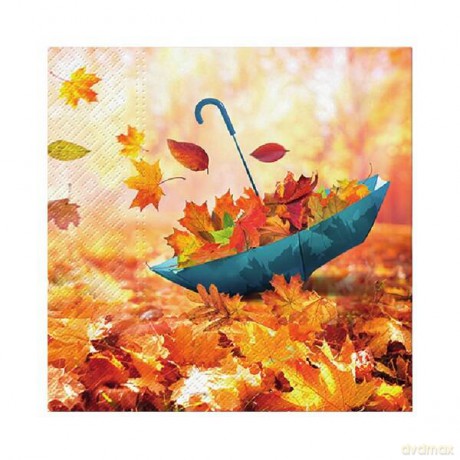 Serwetka Lunch Decor Umbrella leaves 33x33 20szt./op.