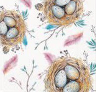 Serwetka Lunch Decor Wielkanoc Easter Nest 33x33 20szt./op.