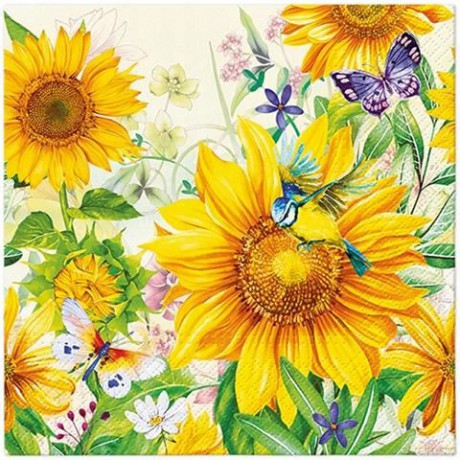 Serwetka Lunch Decor Wild Sunflowers 33x33 20szt./op.
