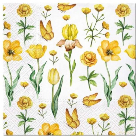 Serwetka Lunch Decor Yellow Blossoms 33x33 20szt./op.