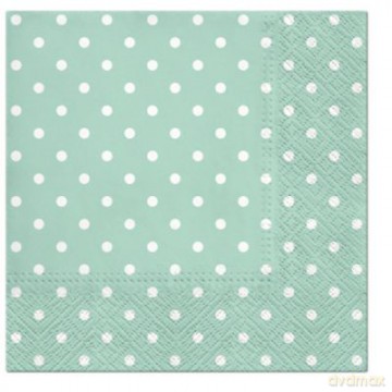 Serwetka Lunch Dots (mint) 33x33 20szt./op.