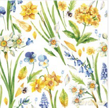 Serwetka Lunch Watercolour Spring Floral Pattern SDWI008701