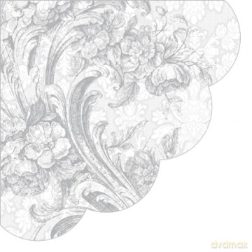 Serwetka Round Inspiration SDR079500 baroque /white/