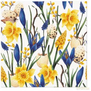 Serwetka Wielkanoc Lunch Decor Muscari with Daffodils 33x33 20szt./op.