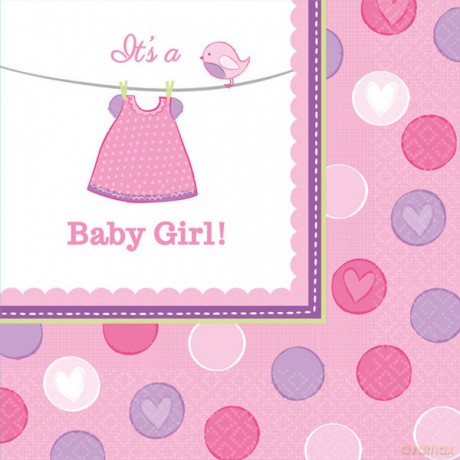 Serwetki baby shower dziewczynka