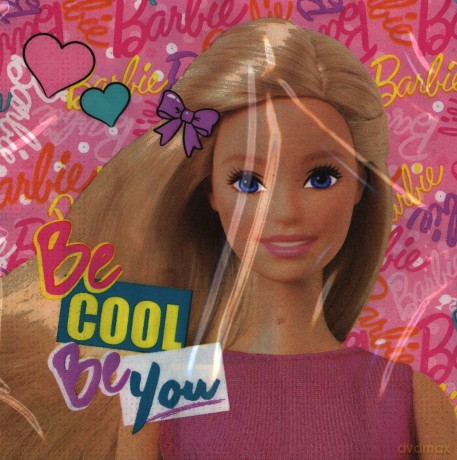 Serwetki BARBIE (trójwarstwowe) 33x33cm (15szt)