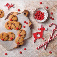 Serwetki BN Lunch Tete a Tete Christmas Gingerbread Cookies 33x33 20szt./op.