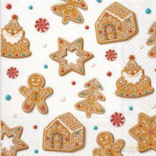 Serwetki BN Lunch Tete a Tete Christmas Gingerbreads 33x33 20szt./op.