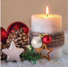 Serwetki BN Lunch Tete a Tete Holiday Candle 33x33 20szt./op.