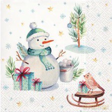 Serwetki BN Lunch Tete a Tete Lovely Snowman 33x33 20szt./op.