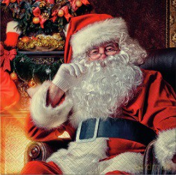 Serwetki BN Lunch Tete a Tete Santa at home 33x33 20szt./op.