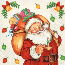 Serwetki BN Lunch Tete a Tete Santa Claus with gifts 33x33 20szt./op.