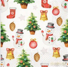 Serwetki BN Lunch Tete a Tete Snowmen Pattern 33x33 20szt./op.