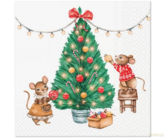 Serwetki BN Lunch Tete a Tete Tiny Christmas 33x33 20szt./op.
