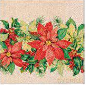 Serwetki BN We Care Noble Poinsettia 33x33 20szt./op.