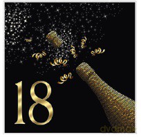 Serwetki Lunch 18th Golden Champagne SLOG054901 33x33 20 szt.op.