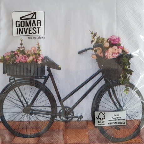 Serwetki Lunch 33x33 Flower bike