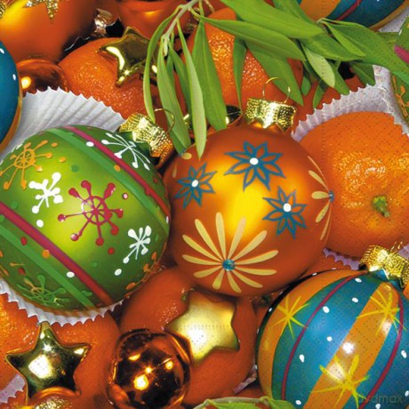 Serwetki Lunch 33x33 Mediterranean baubles
