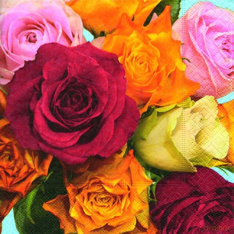 Serwetki Lunch 33x33 Worls of roses