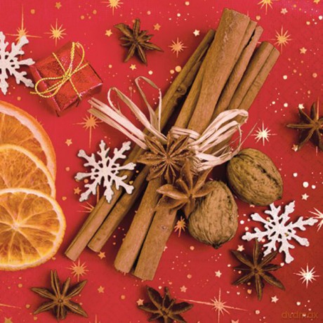 Serwetki Lunch 33x33 Xmas spices