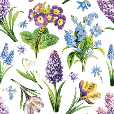 Serwetki Lunch Daisy - Garden Flowers Wallpaper SDWI009801