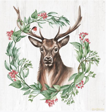 Serwetki Lunch Daisy BN - Great Deer in Wreath SDGW024001
