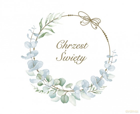 Serwetki Lunch Maki - Chrzest Christening Eucalyptus Wreath SLCH000901