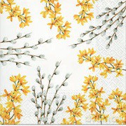 Serwetki Lunch Tete a Tete Catkins and Forsythia 33x33 20szt./op.