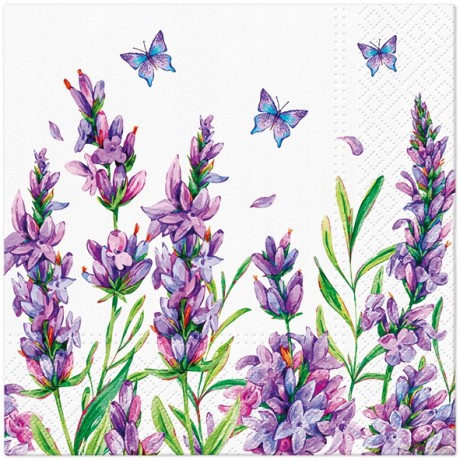 Serwetki Lunch Tete a Tete Lavender Butterfly 33x33 20szt./op.