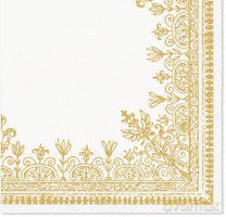 Serwetki Lunch Tete a Tete Ornament Frame gold 33x33 20szt./op.