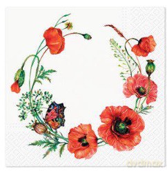 Serwetki Lunch Tete a Tete Poppy Aesthetic 33x33 20szt./op.