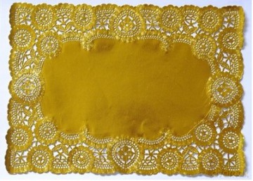 Serwetki pod ciasto złote 28x20cm 4szt