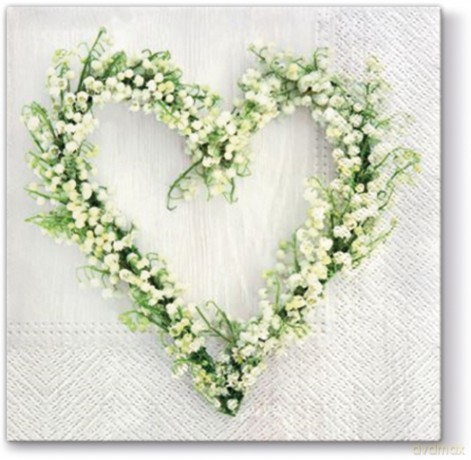 Serwetki TL200575A coeur de muguet