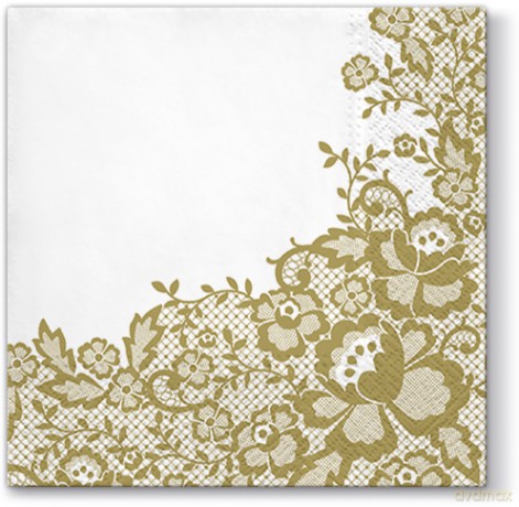 Serwetki Wedding Chic /gold/ SDL042509