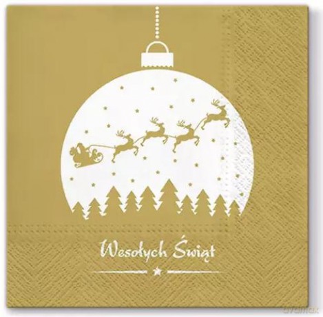 Serwetki Wisches on Bauble - gold