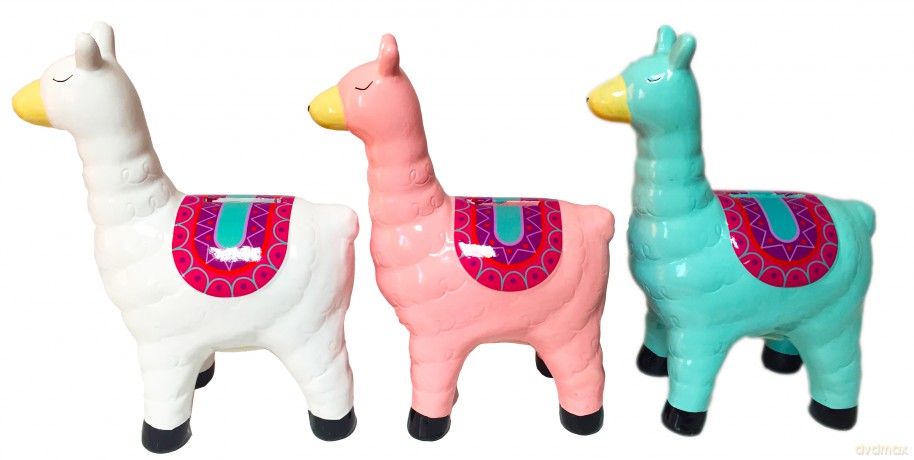 Skarbonka ceramiczna Lama set A MIX kolorów