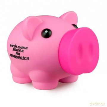 Skarbonka piggy różowa "królewna zbiera na jednorożca"
