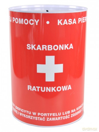 Skarbonka puszka "pierwsza pomoc"