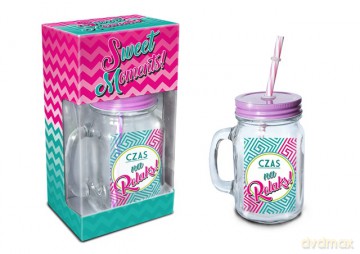 Słoik z rurką 450 ml "Czas na relaks"
