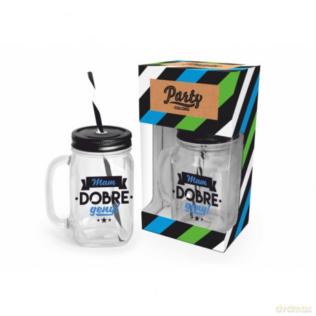 Słoik z rurką 450 ml "Dobre geny"