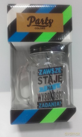 Słoik z rurką 450 ml "Stoję na wysokości"